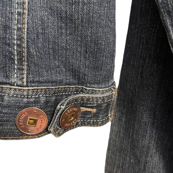 Azzure Outerwear Love Life Denim Jacket Size MED - Picture 5 of 8
